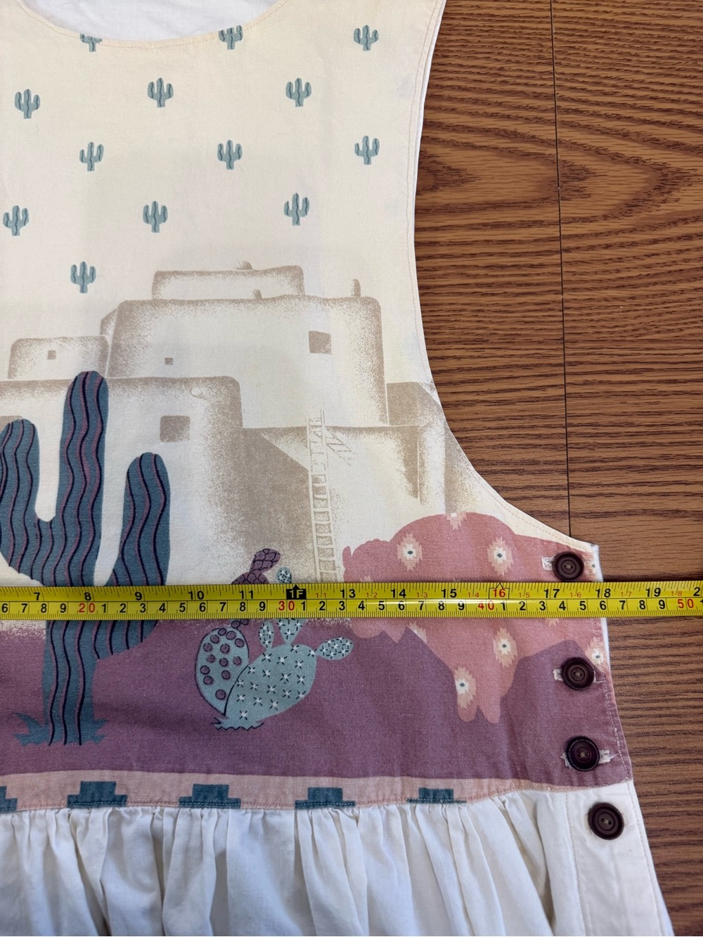 VTG Southwest-Style Pinafore/Jumper MIDI Dress, Retro 1990’s. Sleeveless. - Picture 10 of 16